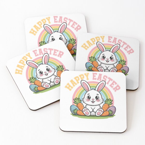 Item preview, Adorable Easter Bunny With Rainbow Graphic designed and sold by QuiteOrbit.