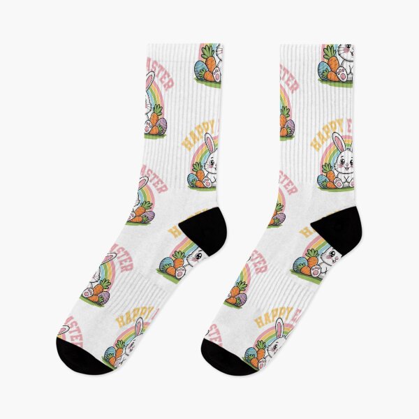 Item preview, Adorable Easter Bunny With Rainbow Graphic designed and sold by QuiteOrbit.