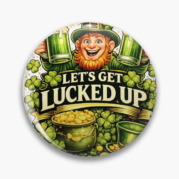 Item preview, Let’s Get Lucked Up – Funny St Patrick’s Day Leprechaun Beer Design designed and sold by Aura.Creative.
