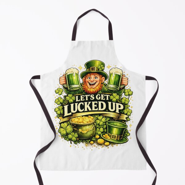 Item preview, Let’s Get Lucked Up – Funny St Patrick’s Day Leprechaun Beer Design designed and sold by Aura.Creative.