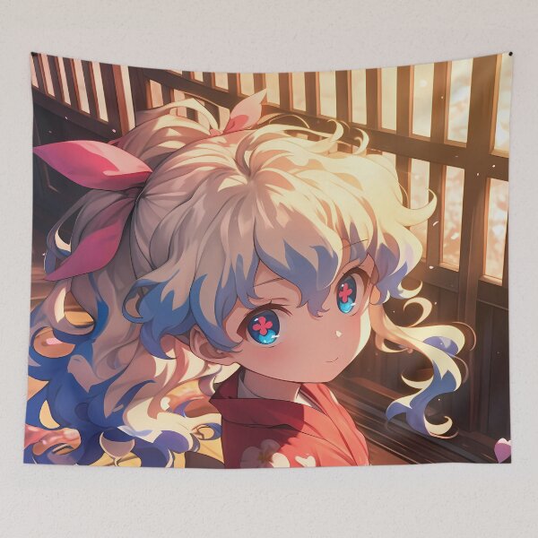 Item preview, Nia Teppelin Tengen Toppa Gurren Lagann Chibi Waifu Spring Kimono designed and sold by TanglenRabbit.
