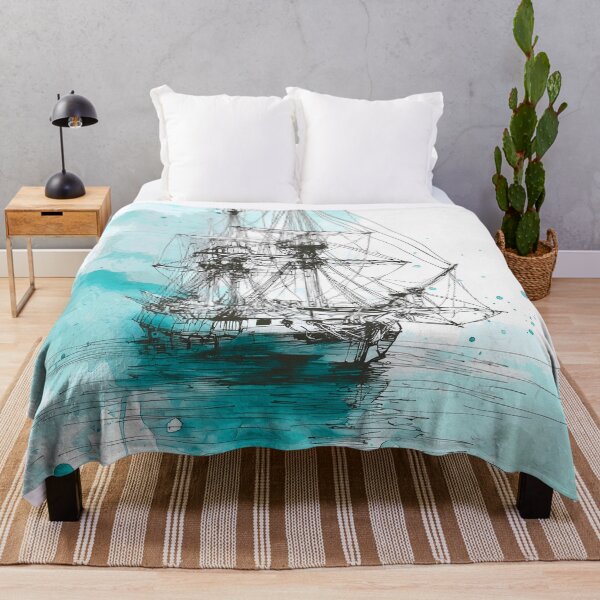 Item preview, Tall Ship Watercolor Sketch designed and sold by nemfisart.