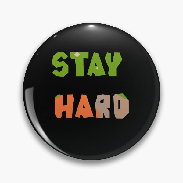 Item preview, Stay Hard Motivational Phrase Retro Block Typography Graphic Art designed and sold by NextStepCo.