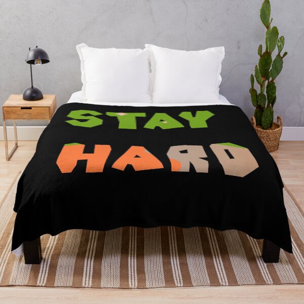 Item preview, Stay Hard Motivational Phrase Retro Block Typography Graphic Art designed and sold by NextStepCo.