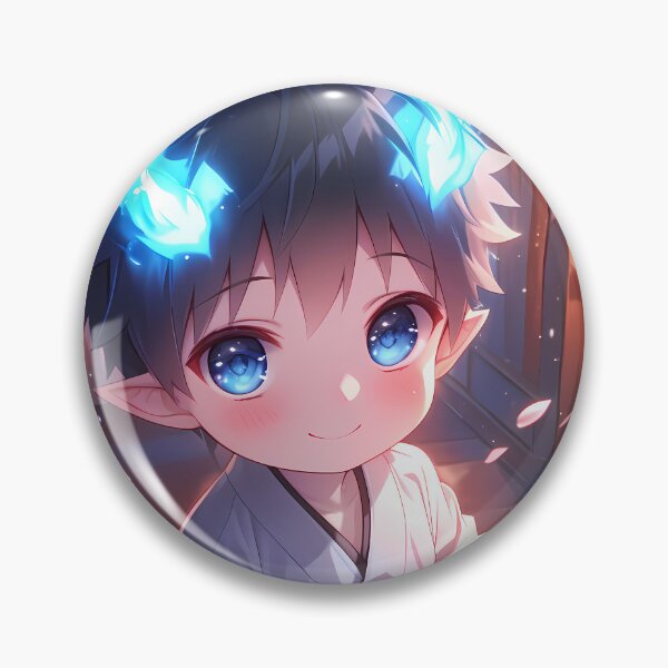 Item preview, Rin Okumura Blue Exorcist Chibi Samurai Under Sakura Lanterns designed and sold by TanglenRabbit.
