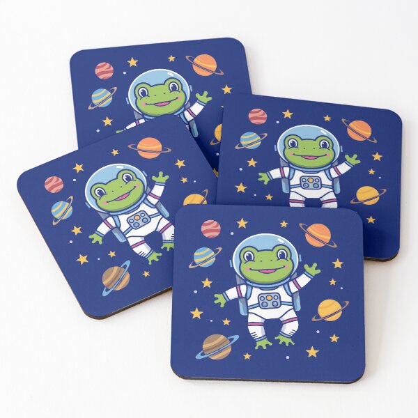 Item preview, Frog Astronaut Space Cartoon Design designed and sold by CozyMoodPrints.