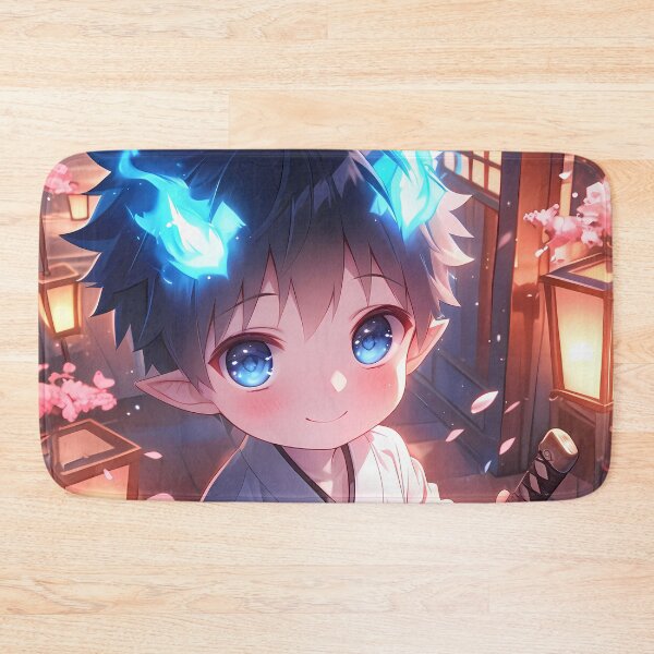 Item preview, Rin Okumura Blue Exorcist Chibi Samurai Under Sakura Lanterns designed and sold by TanglenRabbit.