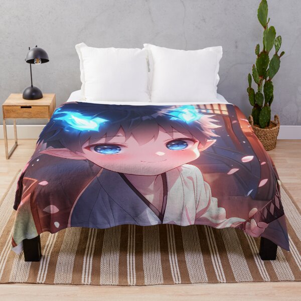 Item preview, Rin Okumura Blue Exorcist Chibi Samurai Under Sakura Lanterns designed and sold by TanglenRabbit.