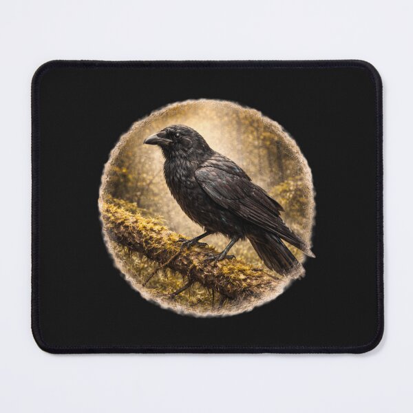 Item preview, Mystic Woodland Crow – Forest Watcher Portrait designed and sold by TheJoyfulPen.