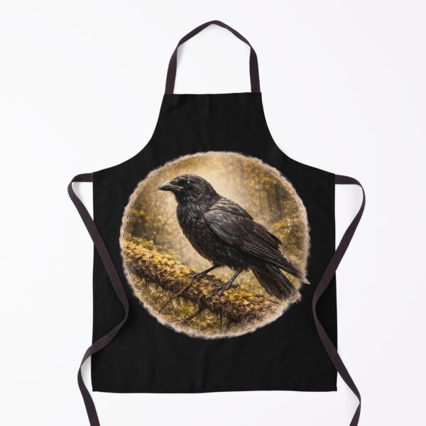 Item preview, Mystic Woodland Crow – Forest Watcher Portrait designed and sold by TheJoyfulPen.