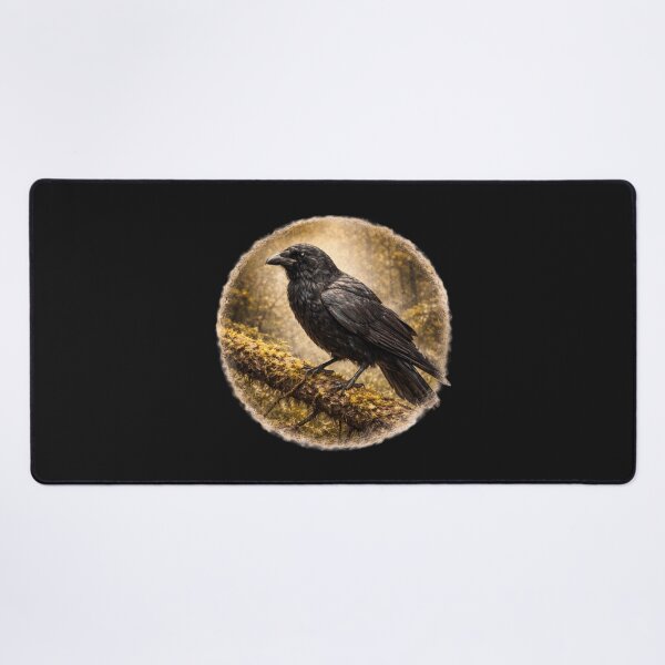 Item preview, Mystic Woodland Crow – Forest Watcher Portrait designed and sold by TheJoyfulPen.