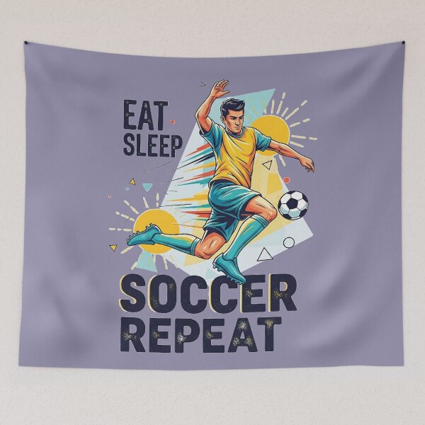 Item preview, Eat Sleep Soccer Repeat designed and sold by UrbanPrts.