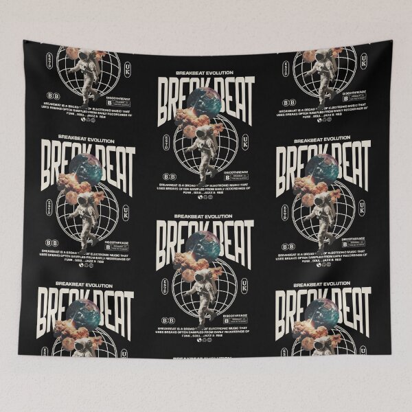 Item preview, BREAKBEAT  - Breaks World Astronaut (White)  designed and sold by Discothreadz.