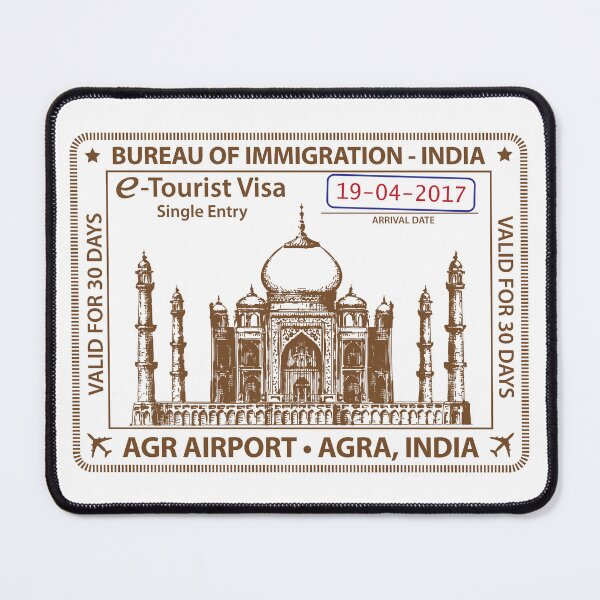 Aperçu de l'œuvre Timbre de passeport - Agra, Inde créée et vendue par travelwitheric.