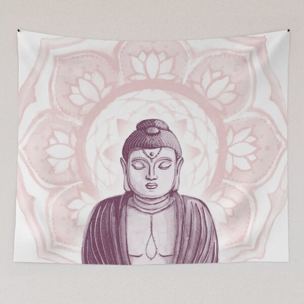 Item preview, Buddha Padma Watercolor - Snow Beet Rose designed and sold by Irene Estelle.