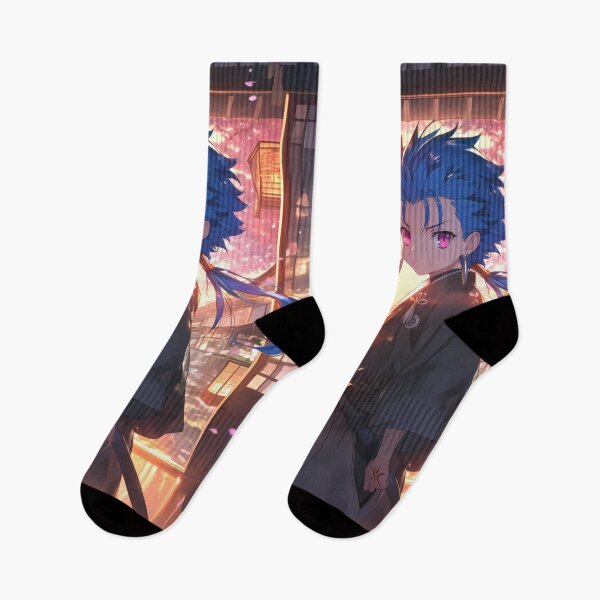 Item preview, Lancer Fate Stay Night Chibi Kimono Sunset Street Scene designed and sold by TanglenRabbit.