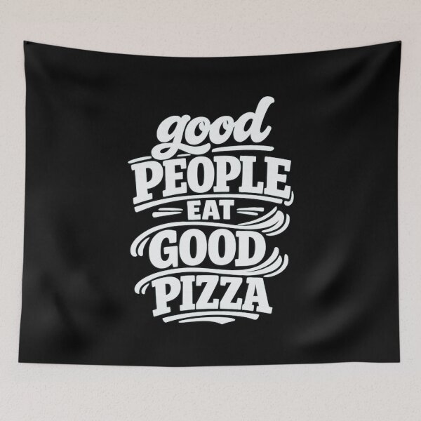 Item preview, Good People Eat Good Pizza designed and sold by LuveraxArt.