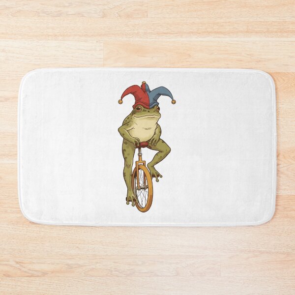 Item preview, Frog on a Unicycle – Vintage Jester Style Design designed and sold by furrydrool.