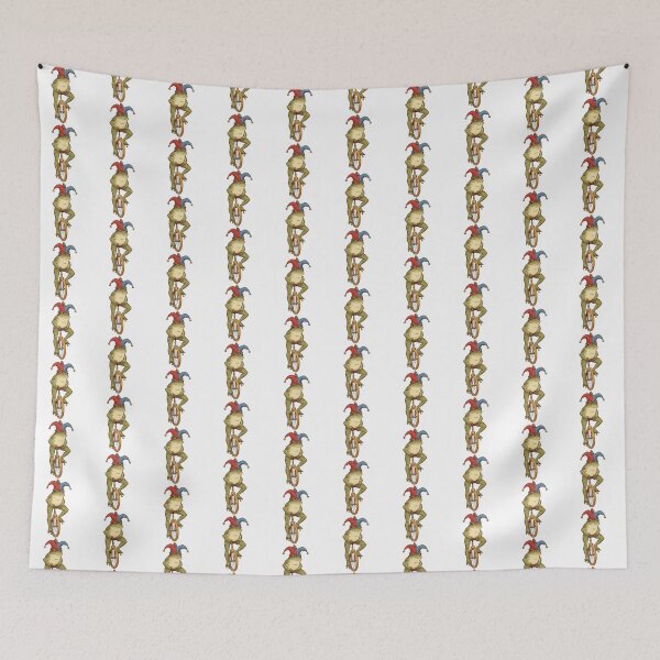 Item preview, Frog on a Unicycle – Vintage Jester Style Design designed and sold by furrydrool.