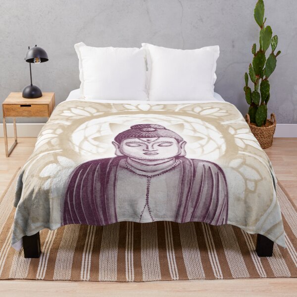 Item preview, Buddha Padma Watercolor - Snow Beet Fawn designed and sold by Irene Estelle.