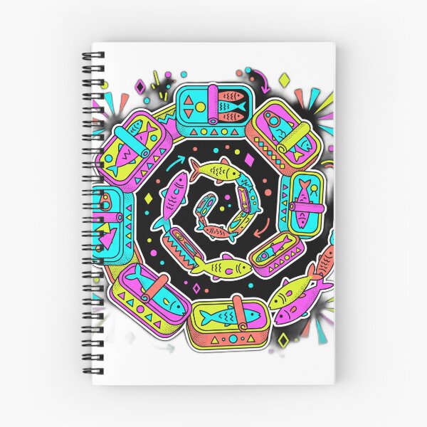 Item preview, Dopamine Sardine Tins - Neon Pop Art Spiral Mandala designed and sold by KuroAtelier.