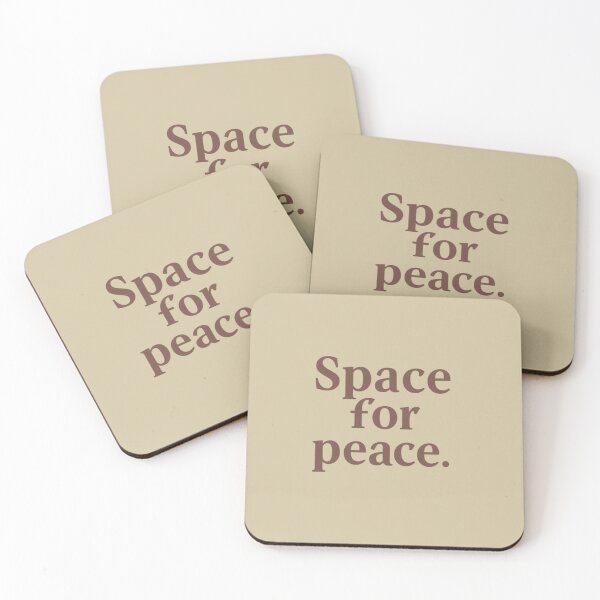 Item preview, Space for Peace – Minimal Mindful Quote Design designed and sold by Irene Catchmind.
