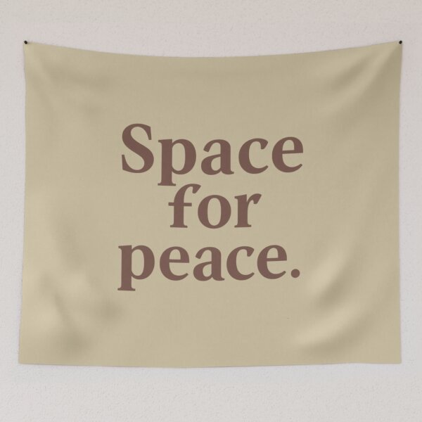 Item preview, Space for Peace – Minimal Mindful Quote Design designed and sold by Irene Catchmind.