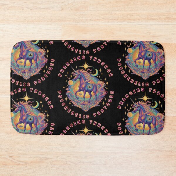 Item preview, Psychedelic Unicorn - Prancing Through Psychedelic Pastures designed and sold by Shy Fractal Designs.