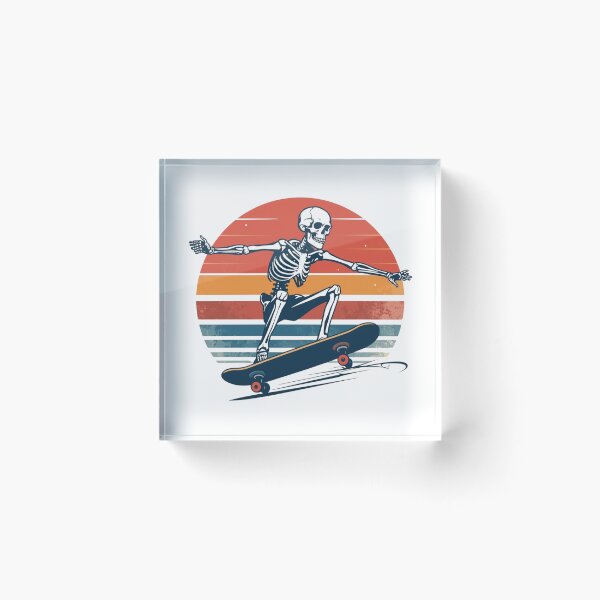 Item preview, Retro Skeleton Skateboard Sunset Design designed and sold by CozyMoodPrints.