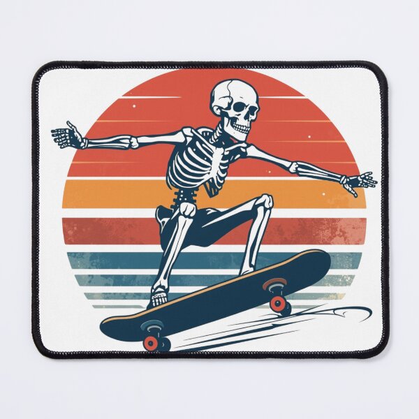 Item preview, Retro Skeleton Skateboard Sunset Design designed and sold by CozyMoodPrints.