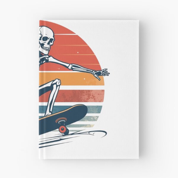 Item preview, Retro Skeleton Skateboard Sunset Design designed and sold by CozyMoodPrints.