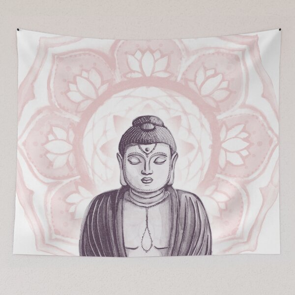 Item preview, Buddha Padma Watercolor - Snow Fig Rose designed and sold by Irene Estelle.