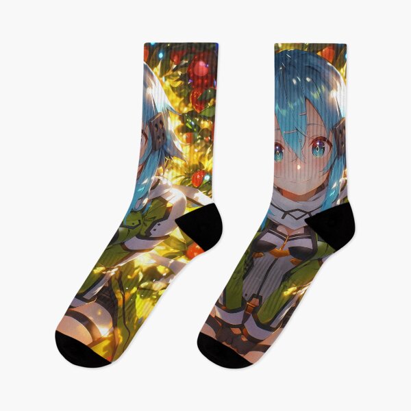 Item preview, Sinon Sword Art Online Blue Hair Bright Lights Bokeh Night designed and sold by TanglenRabbit.