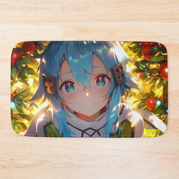 Item preview, Sinon Sword Art Online Blue Hair Bright Lights Bokeh Night designed and sold by TanglenRabbit.