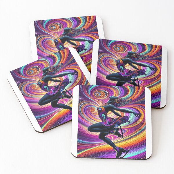 Item preview, Psychedelic Black Figure Skater 1 designed and sold by Lucienne Reimagined.