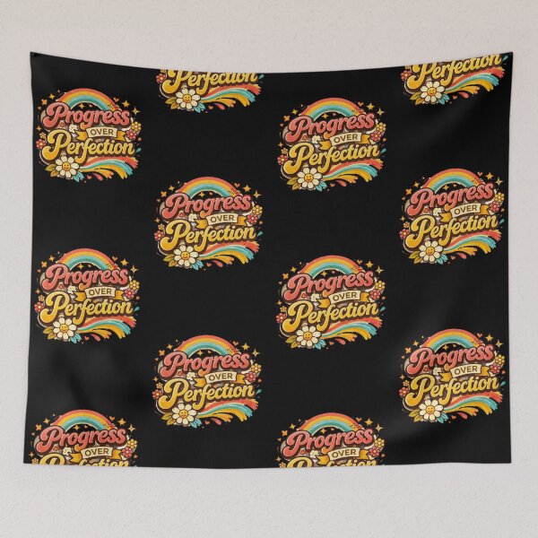 Item preview, Progress Over Perfection – Motivational Design designed and sold by ArtsBorn2Create.