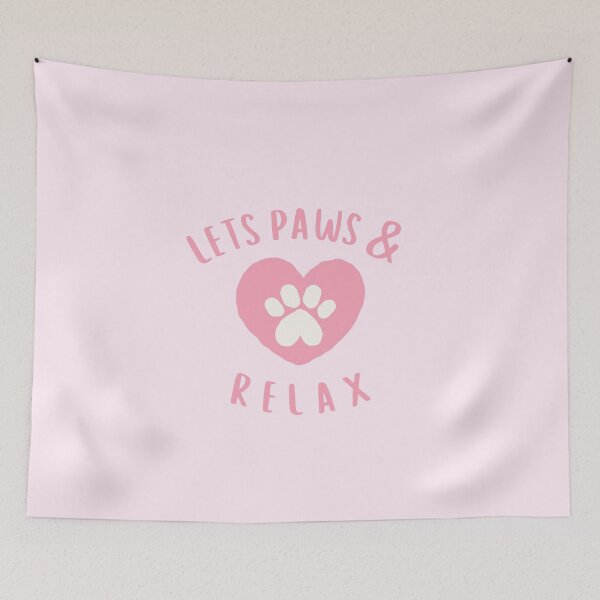 Item preview, Let's paws and relax | Animal Pun designed and sold by wonderxwander.