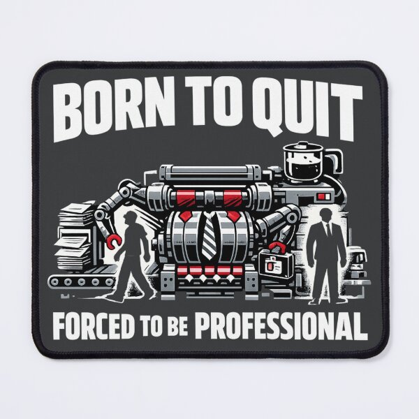 Item preview, Born to Quit Forced to Be Professional Funny Office Burnout Shirt designed and sold by POD DYNASTY.