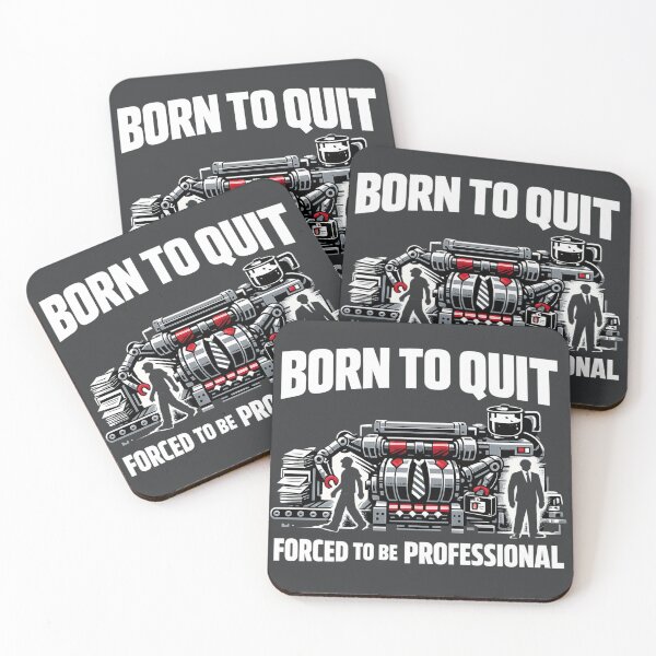 Item preview, Born to Quit Forced to Be Professional Funny Office Burnout Shirt designed and sold by POD DYNASTY.