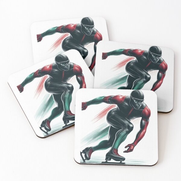 Item preview, Male Black Speed  Skater designed and sold by Lucienne Reimagined.