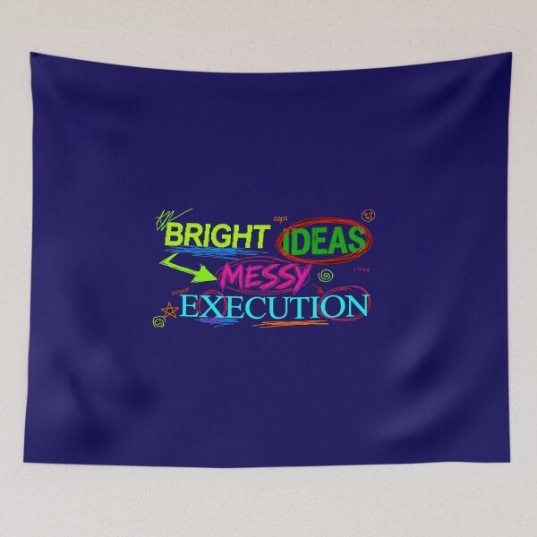 Item preview, Bright Ideas Messy Execution Funny Shitpost Sticker designed and sold by Tamer ⭐⭐⭐⭐⭐.
