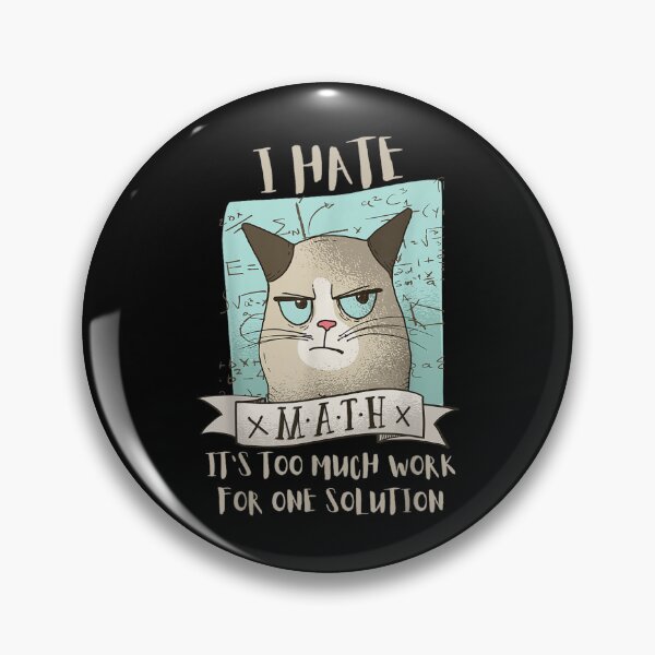 Item preview, I Hate Math Funny Cat Teacher Student Humor designed and sold by mlodiljoni.