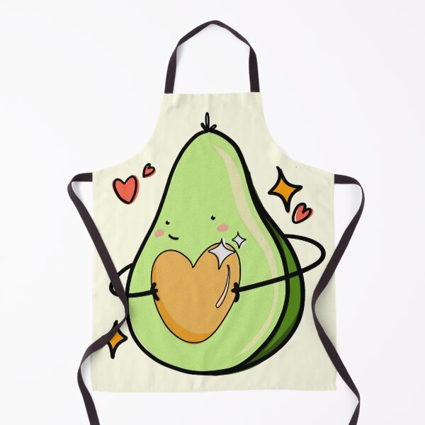 Item preview, Happy Avocado hugging its heart - cute kawaii food character designed and sold by CuteStuffCo..