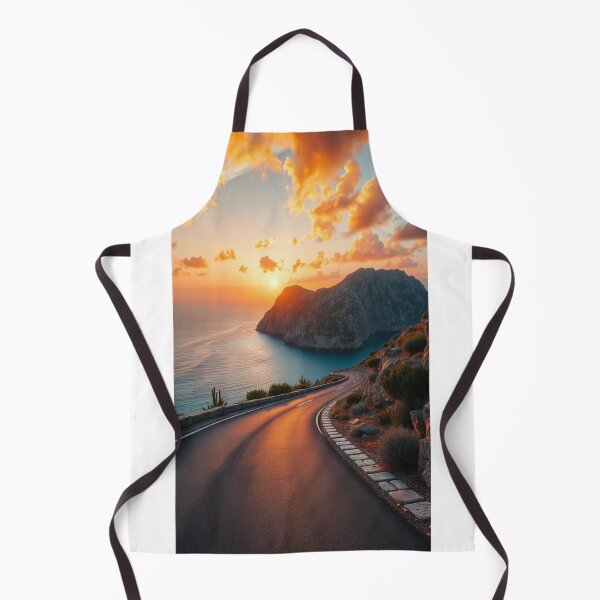 Item preview, Winding Coastal Road Sunset Over Ocean Cliffs designed and sold by Jade Ado.