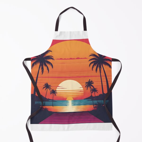 Item preview, Retro Sunset Palm Trees 80s Vintage Aesthetic - 5 designed and sold by RELAX STATION.