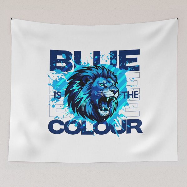 Item preview, Blue Is the Color Football Chant Design (white) designed and sold by Oddistry-Co.