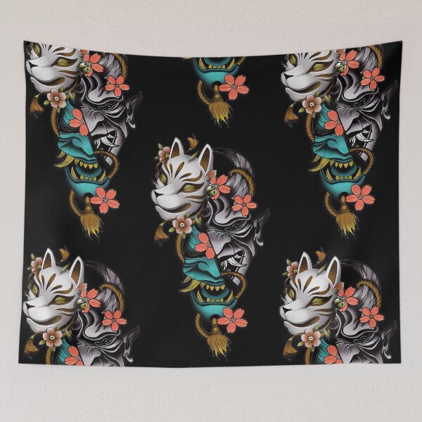 Item preview, Traditional Japanese Kitsune and Hannya Mask Design Vol.5 designed and sold by Bspaces.