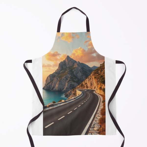 Item preview, Winding Coastal Road Toward Majestic Mountain Sunset designed and sold by Vida e Arte.