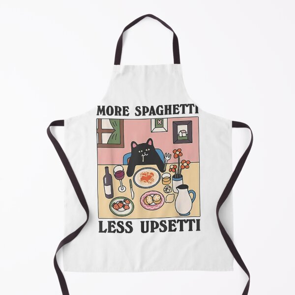 Item preview, More Spaghetti Less Upsetti Funny Cat Eating Spaghetti designed and sold by SHOPATOR.