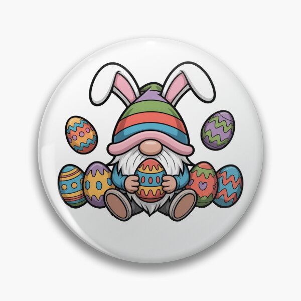 Item preview, Cute Easter Gnome With Colorful Eggs designed and sold by QuiteOrbit.